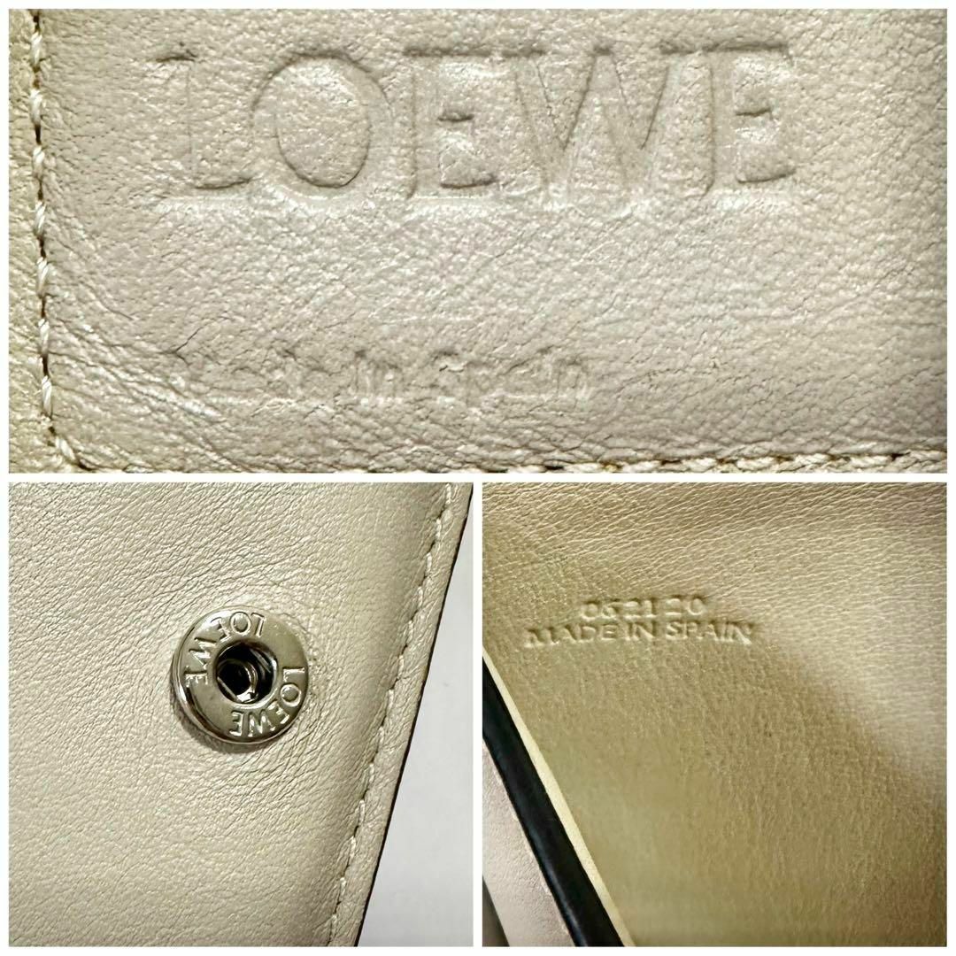 LOEWE(ロエベ)の美品✨ロエベ　二つ折り財布　アナグラム　コンパクトジップウォレット　イエロー レディースのファッション小物(財布)の商品写真