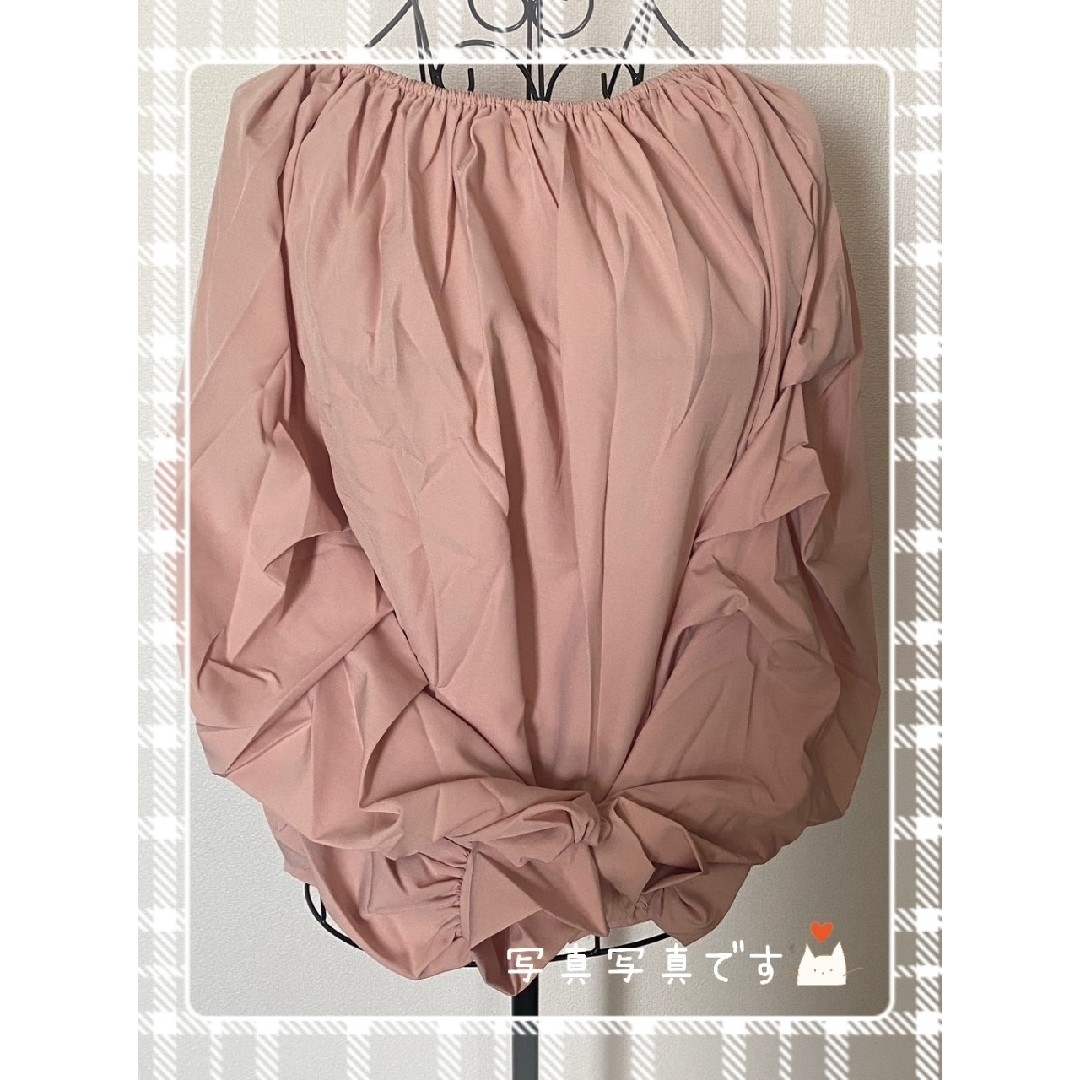 【ピンク】シフォンシャツ　2way　オフィスカジュアル レディースのトップス(シャツ/ブラウス(長袖/七分))の商品写真
