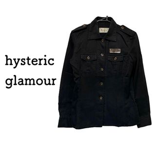 ヒステリックグラマー(HYSTERIC GLAMOUR)のヒステリックグラマー【美品】ロゴプレート コットン ミリタリー 長袖 シャツ(シャツ/ブラウス(長袖/七分))