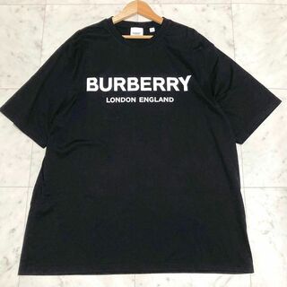 バーバリー(BURBERRY)の極美品　バーバリー　Tシャツ　現行　ロゴ　XL　ブラック　メンズ(Tシャツ/カットソー(半袖/袖なし))
