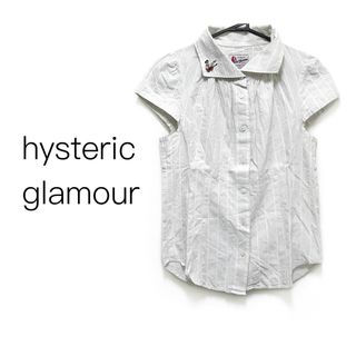 ヒステリックグラマー(HYSTERIC GLAMOUR)のヒステリックグラマー【美品】ワンポイント ワッペン 半袖 チェック柄 シャツ(シャツ/ブラウス(半袖/袖なし))