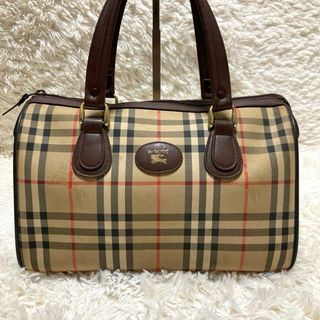 バーバリー(BURBERRY)のバーバリー　ミニボストンバッグ　ノバチェック　キャンバス　ブラウン　ハンドバッグ(ボストンバッグ)