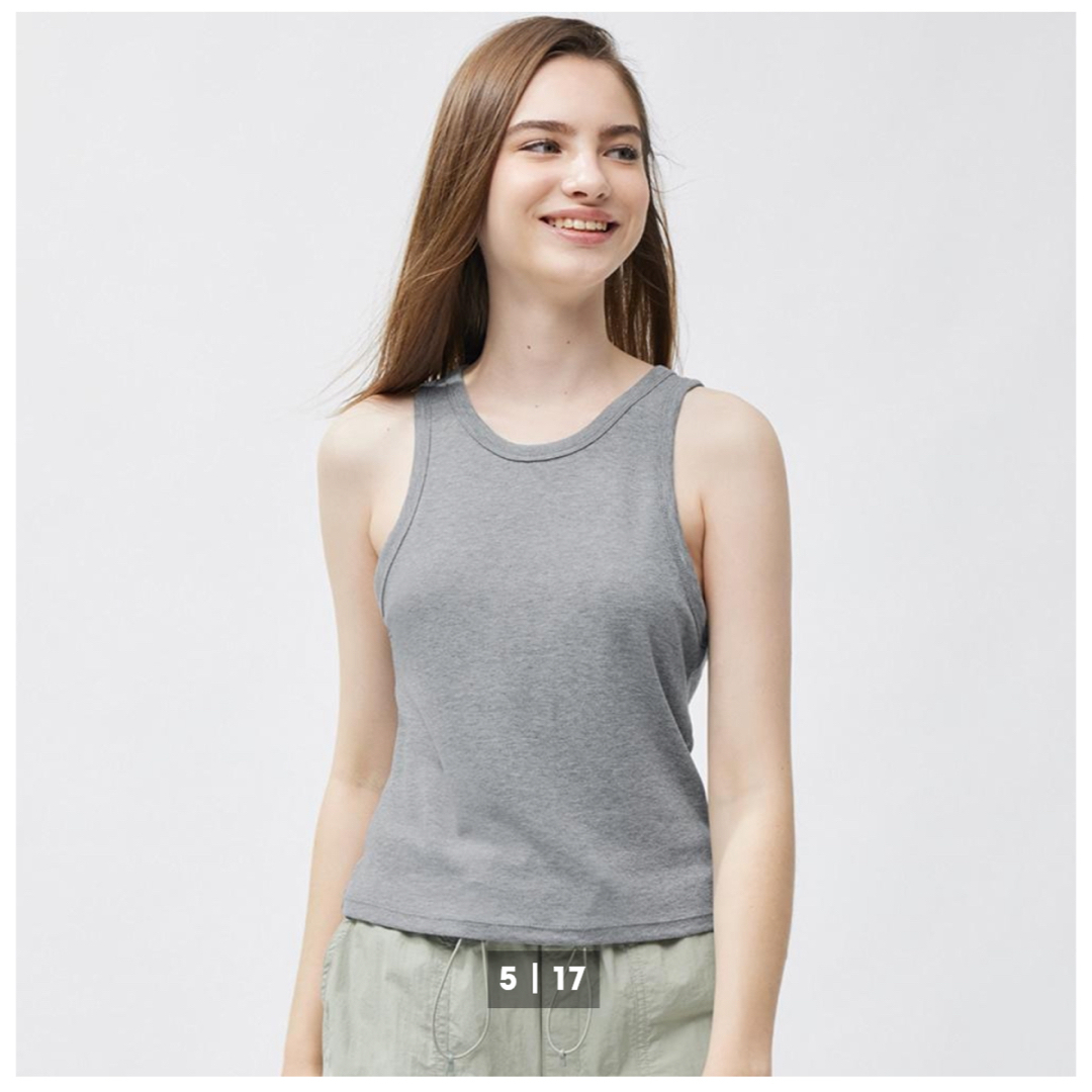 GU(ジーユー)の2ピースタンクトップレイヤード　Tシャツ レディースのトップス(Tシャツ(長袖/七分))の商品写真