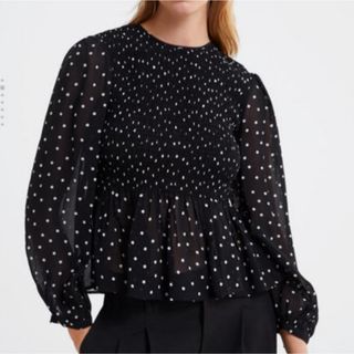 ザラ(ZARA)のZARA ドットブラウス(シャツ/ブラウス(長袖/七分))