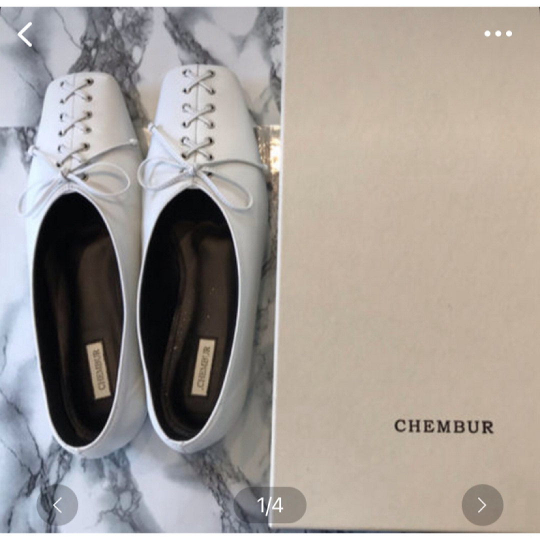 CHEMBUR(チェンバー)の【新品未使用】CHEMBUR レースアップパンプス　361/2 裏張り済み レディースの靴/シューズ(ハイヒール/パンプス)の商品写真