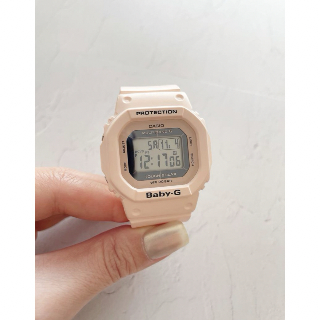 Baby-G(ベビージー)のシャーベットピンクの可愛い腕時計　CASIO Baby-G ほぼ未使用　ソーラー レディースのファッション小物(腕時計)の商品写真