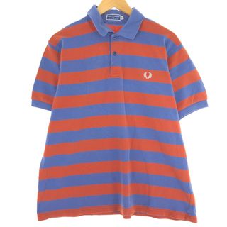 フレッドペリー(FRED PERRY)の古着 フレッドペリー FRED PERRY 半袖 ボーダー ポロシャツ メンズXL /eaa435825(ポロシャツ)