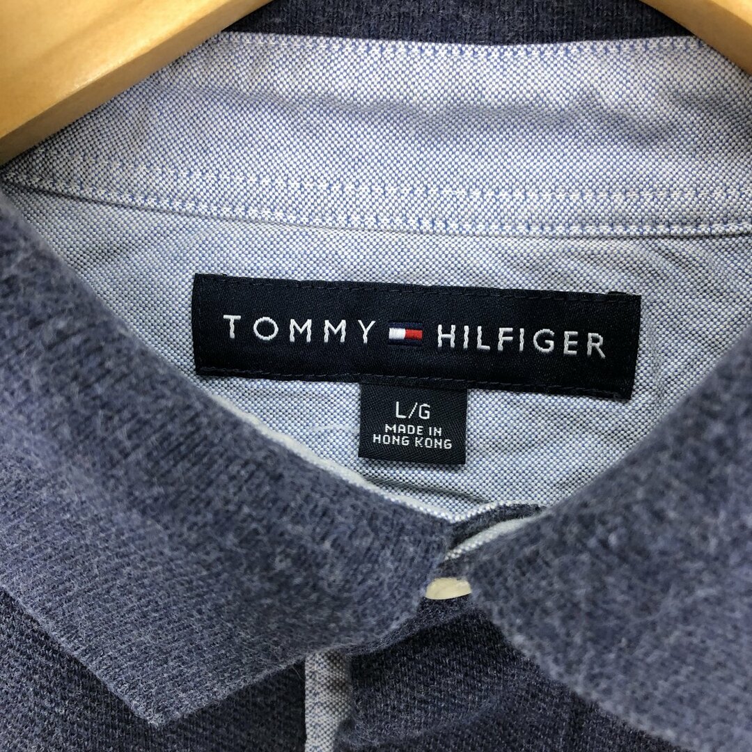 TOMMY HILFIGER(トミーヒルフィガー)の古着 トミーヒルフィガー TOMMY HILFIGER 長袖 ポロシャツ メンズL /eaa430198 メンズのトップス(ポロシャツ)の商品写真