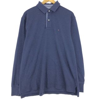 トミーヒルフィガー(TOMMY HILFIGER)の古着 トミーヒルフィガー TOMMY HILFIGER 長袖 ポロシャツ メンズL /eaa430198(ポロシャツ)