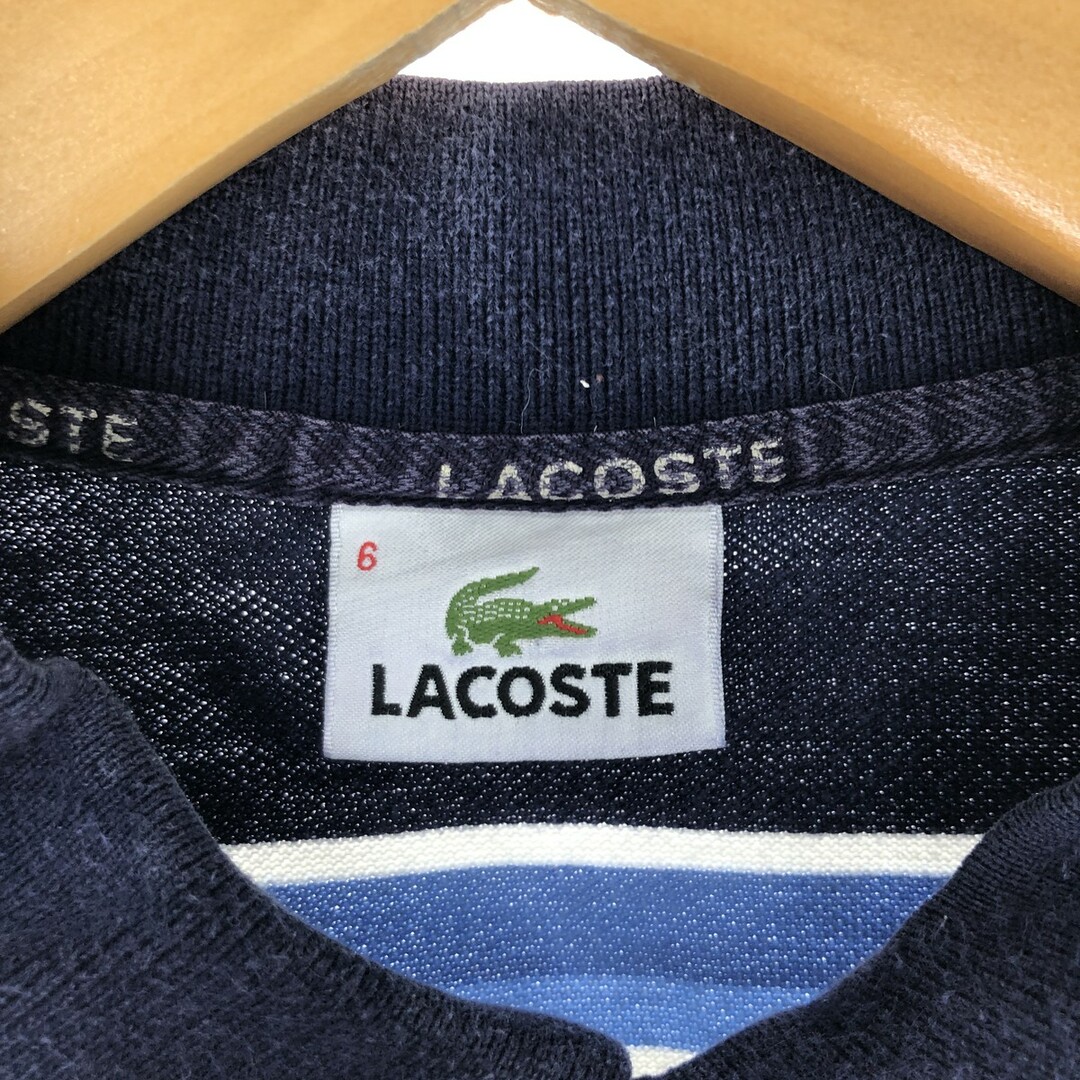 LACOSTE(ラコステ)の古着 ラコステ LACOSTE フレンチラコステ マルチボーダー 半袖 ボーダー ポロシャツ メンズM /eaa435827 メンズのトップス(ポロシャツ)の商品写真