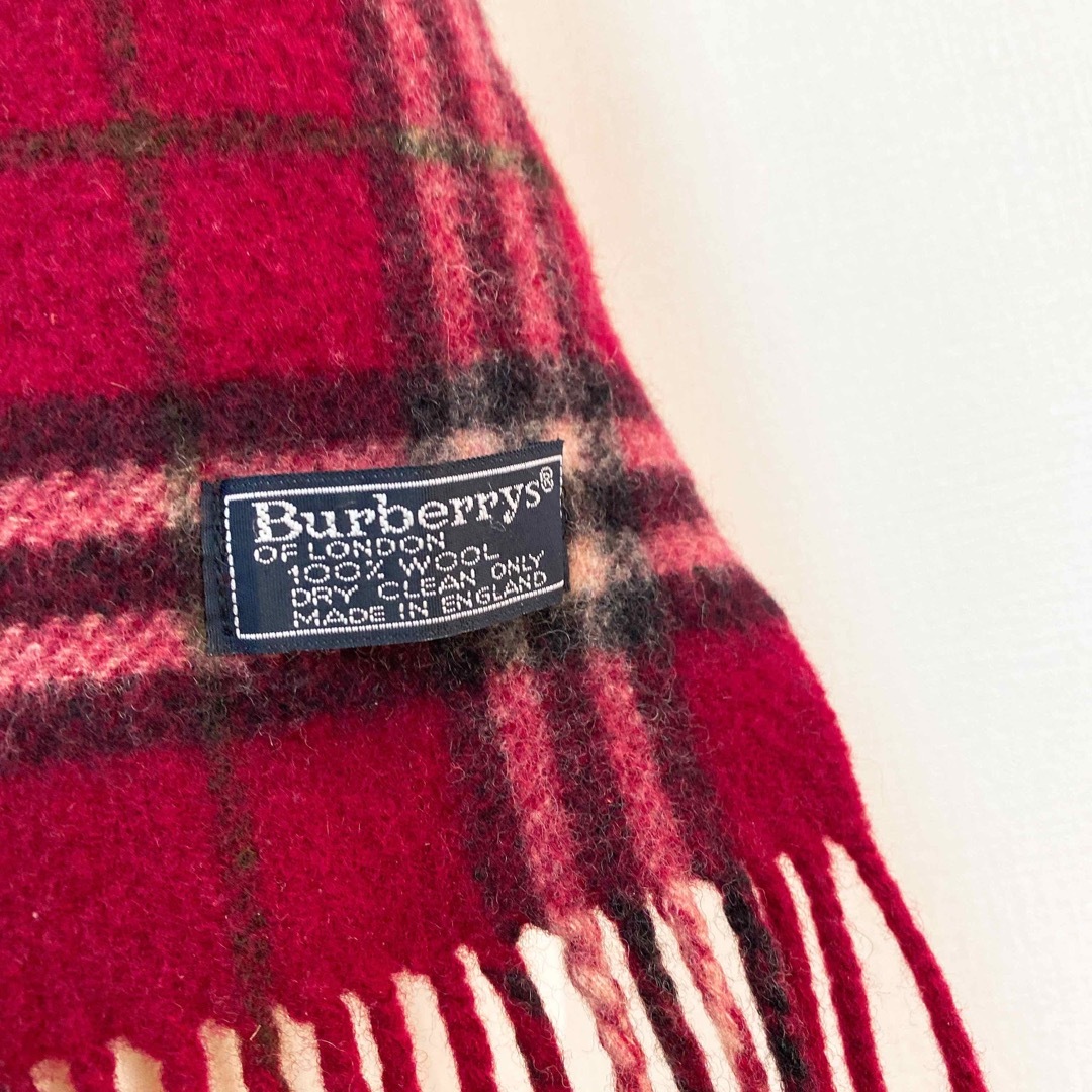 BURBERRY(バーバリー)のBurberrys バーバリーズ　マフラー　ストール　ノバチェック　ウール　赤色 レディースのファッション小物(マフラー/ショール)の商品写真