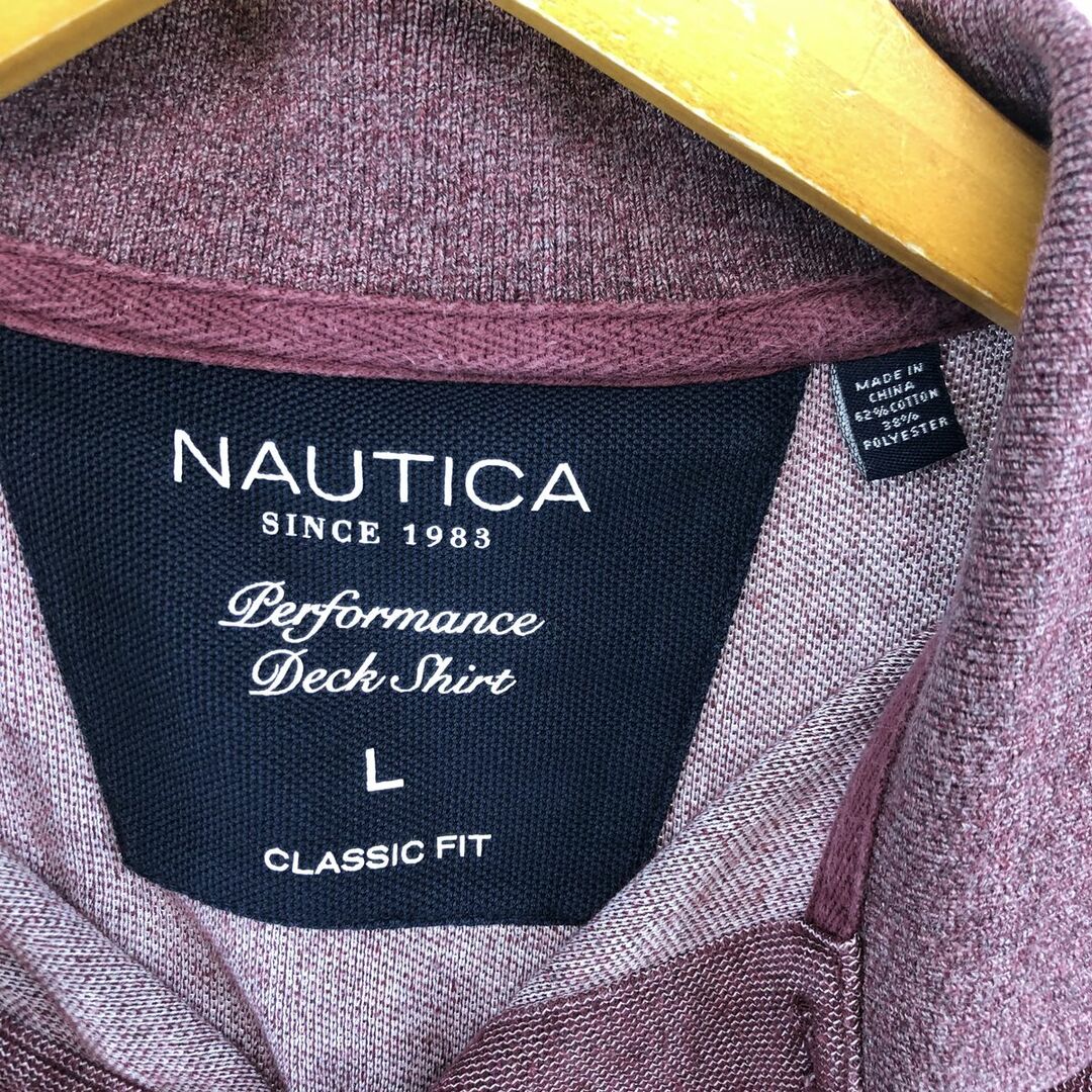 NAUTICA(ノーティカ)の古着 ノーティカ NAUTICA 長袖 ポロシャツ メンズL /eaa430712 メンズのトップス(ポロシャツ)の商品写真