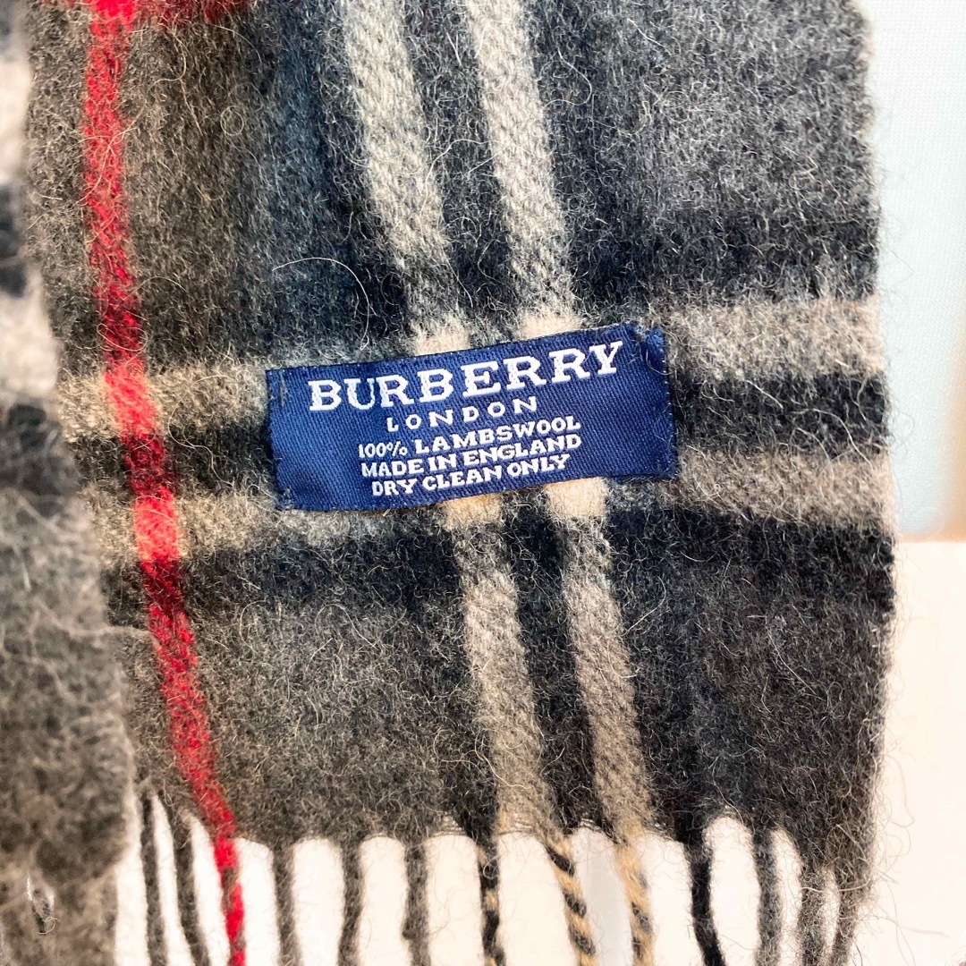 BURBERRY(バーバリー)のBurberry バーバリー　マフラー　ストール　ノバチェック　ウール　グレー レディースのファッション小物(マフラー/ショール)の商品写真