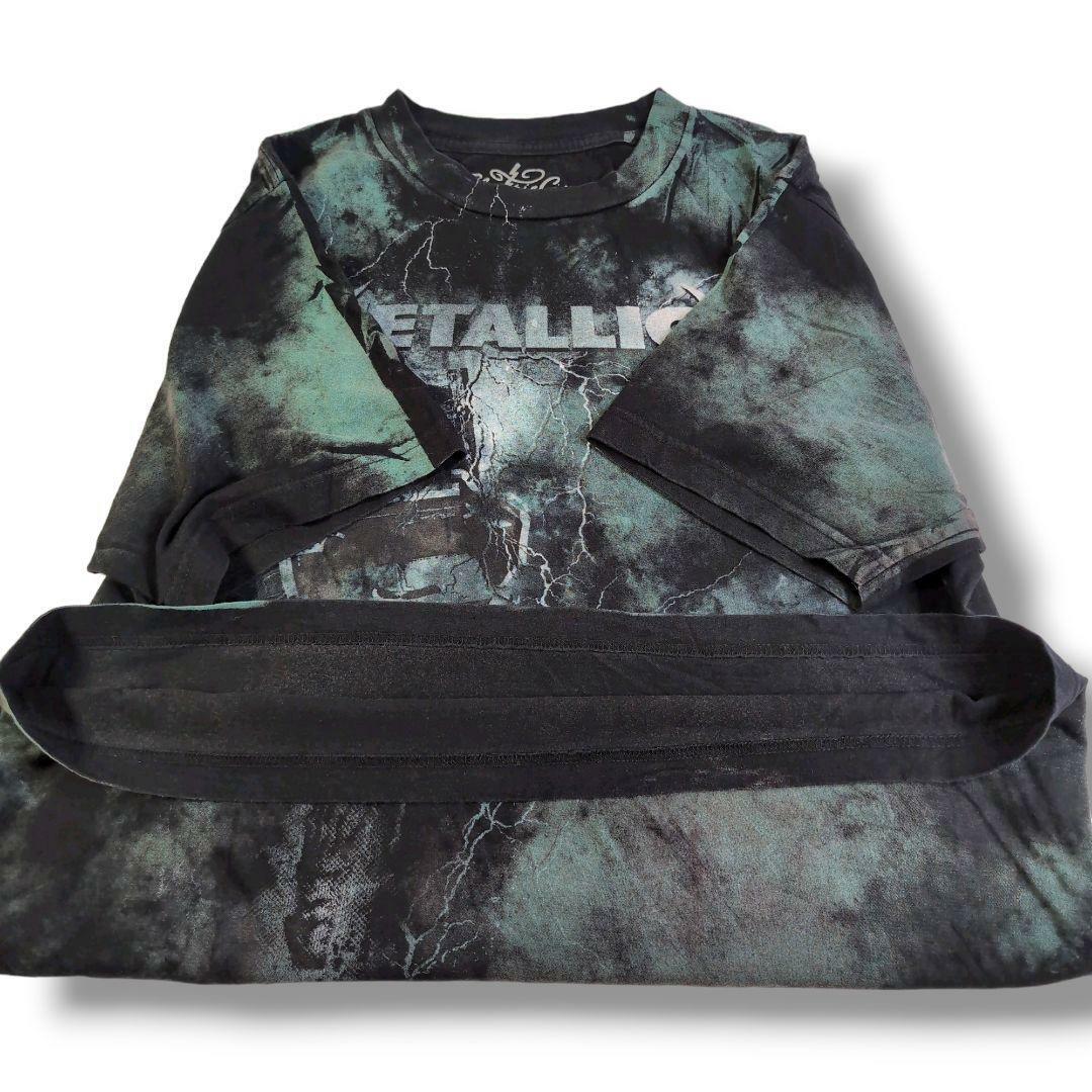 メタリカ METALLICA バンドTシャツ タイダイブラック XL 170 メンズのトップス(Tシャツ/カットソー(半袖/袖なし))の商品写真