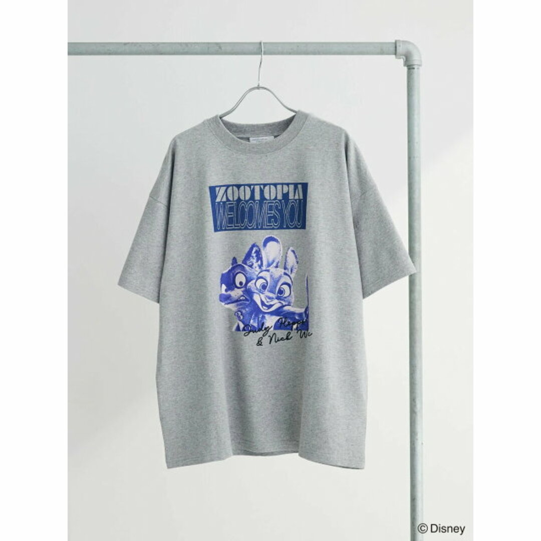 green parks(グリーンパークス)の【杢グレー】ズートピア/グラフィックTEE 24SS/Disney レディースのトップス(カットソー(長袖/七分))の商品写真