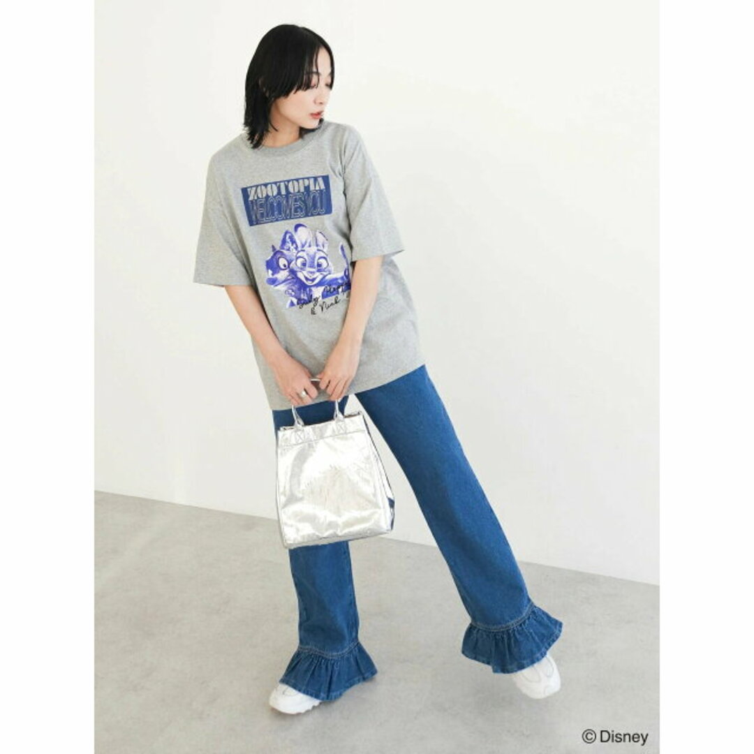 green parks(グリーンパークス)の【杢グレー】ズートピア/グラフィックTEE 24SS/Disney レディースのトップス(カットソー(長袖/七分))の商品写真