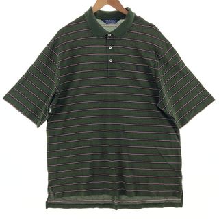 ラルフローレン(Ralph Lauren)の古着 ラルフローレン Ralph Lauren POLO GOLF ポロゴルフ 半袖 ボーダー ポロシャツ メンズXL /eaa381286(ポロシャツ)