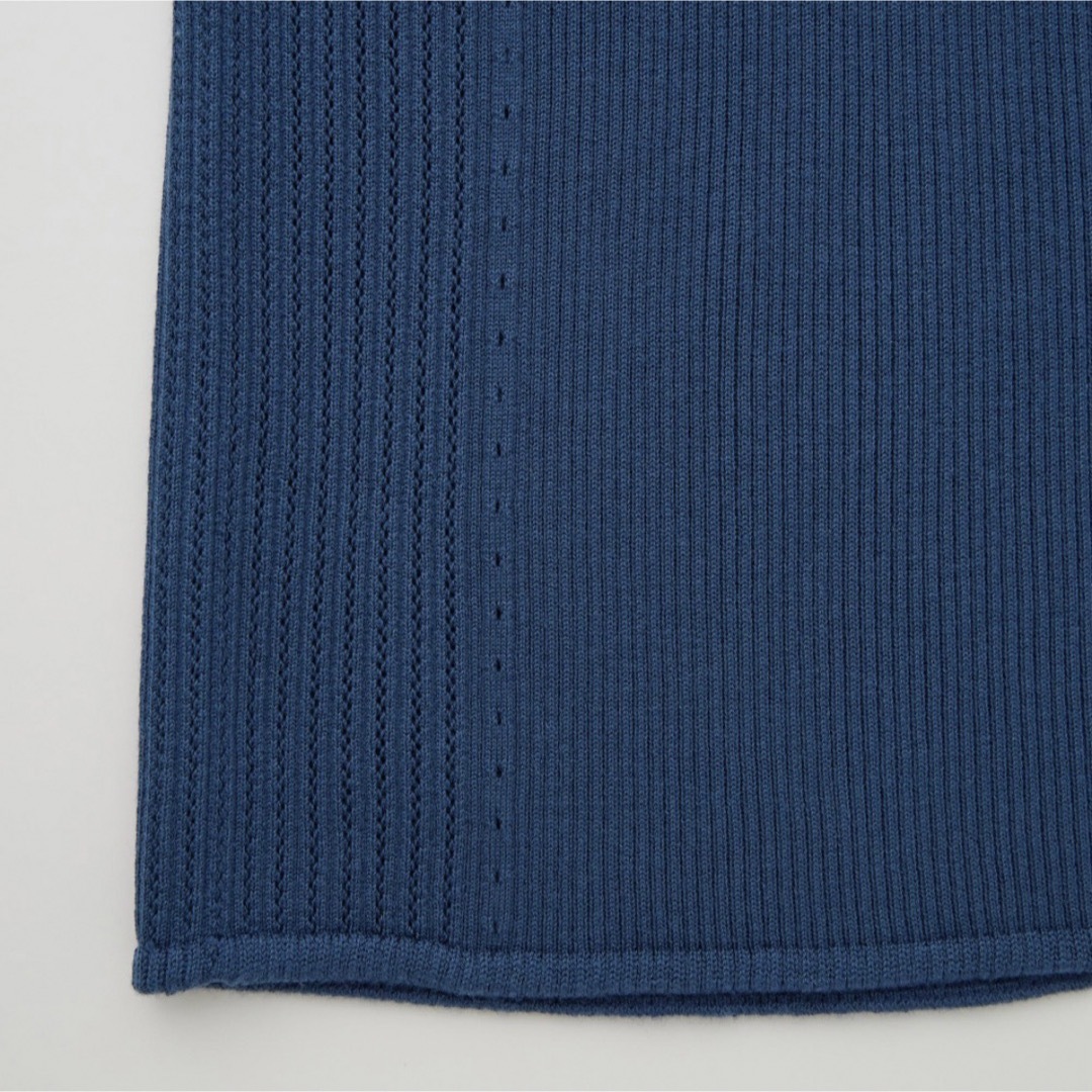 UNIQLO(ユニクロ)の【新品】ユニクロ　マメクロゴウチ　3Dリブロングスカート　青　M/L レディースのスカート(ロングスカート)の商品写真