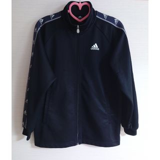 アディダス(adidas)のadidas アディダス ジャージ 上 ブラック 黒 ホワイト 白 150cm(ジャケット/上着)