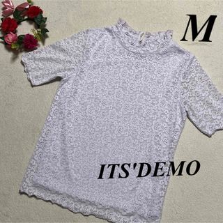 イッツデモ  ITS'DEMO ♡半袖ブラウス　トップス　花柄　薄紫系　M即発送(シャツ/ブラウス(半袖/袖なし))