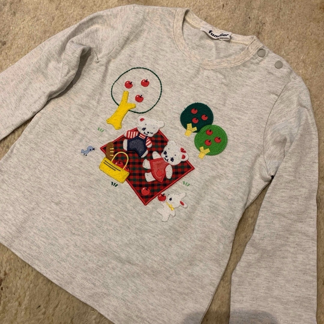 familiar(ファミリア)のファミリア　ロンT familiar 70周年　長袖Tシャツ キッズ/ベビー/マタニティのキッズ服女の子用(90cm~)(Tシャツ/カットソー)の商品写真