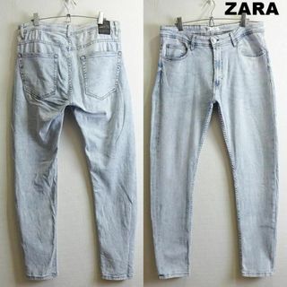 ザラ(ZARA)のZARA　スキニーデニム　W88cm　強ストレッチ　アイスブルー　モロッコ製(デニム/ジーンズ)