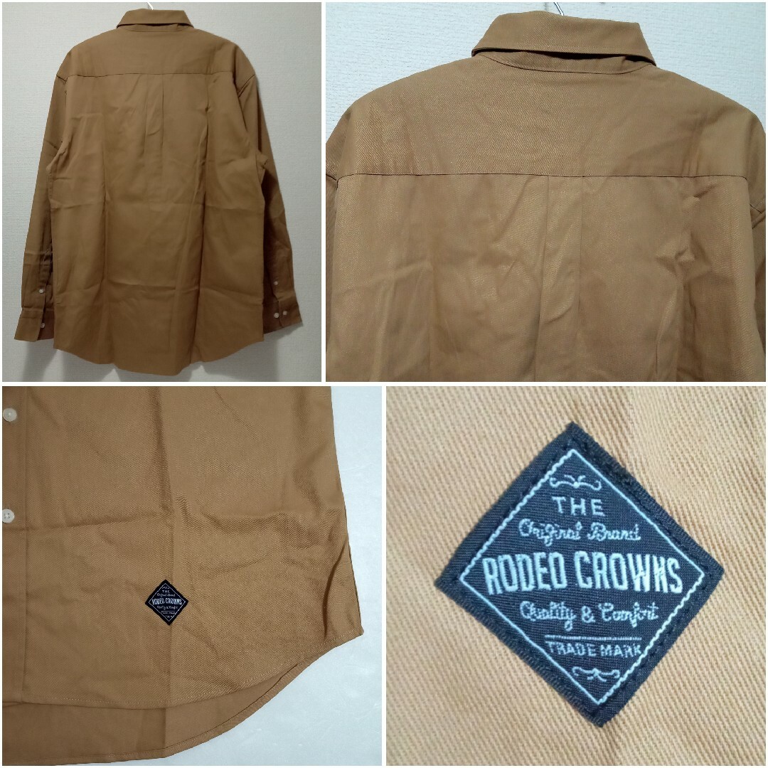 RODEO CROWNS WIDE BOWL(ロデオクラウンズワイドボウル)のツイルBIGシャツ♡RODEO CROWNS ロデオクラウンズ 未使用 タグ付き レディースのトップス(シャツ/ブラウス(長袖/七分))の商品写真