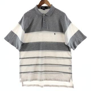 ラルフローレン(Ralph Lauren)の古着 ラルフローレン Ralph Lauren POLO by Ralph Lauren 半袖 ボーダー ポロシャツ メンズXL /eaa381224(ポロシャツ)