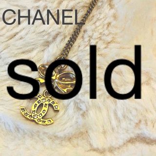 シャネル(CHANEL)の【CHANEL】シャネル　ネックレス　ココマーク　ラインストーン　期間限定出品(ネックレス)