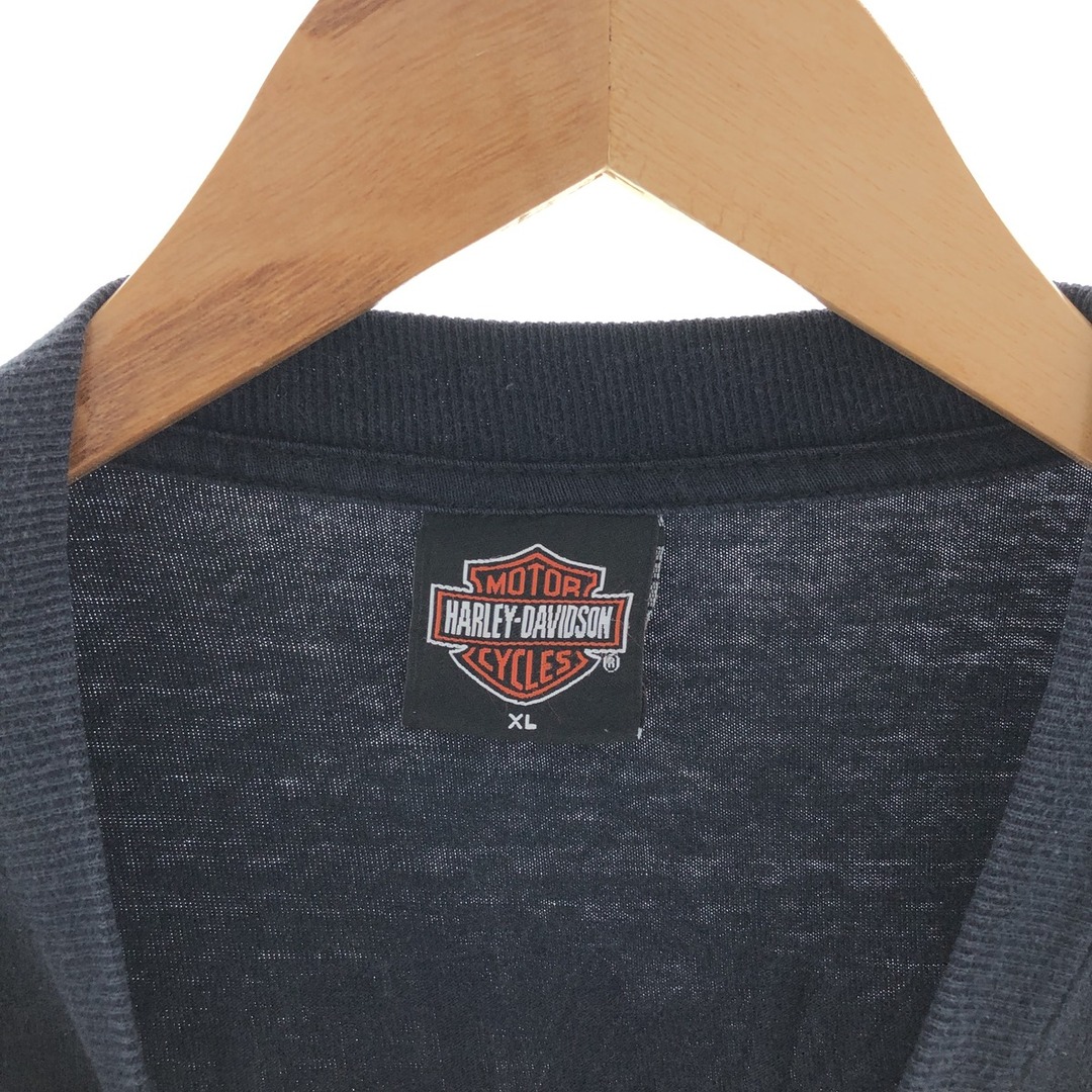 Harley Davidson(ハーレーダビッドソン)の古着 00年代 ハーレーダビッドソン Harley-Davidson モーターサイクル バイクTシャツ メンズXL /eaa382790 メンズのトップス(Tシャツ/カットソー(半袖/袖なし))の商品写真