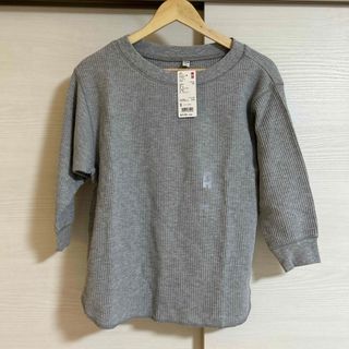 ユニクロ(UNIQLO)のユニクロ　ワッフルクルーネックT 新品(Tシャツ(長袖/七分))