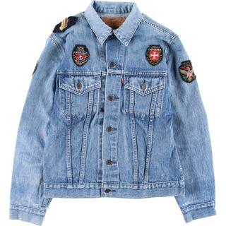 リーバイス(Levi's)の古着 リーバイス Levi's 75505-0211 ワッペンカスタム デニムジャケット Gジャン メンズM /eaa435077(Gジャン/デニムジャケット)