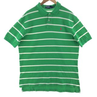 ラルフローレン(Ralph Lauren)の古着 ラルフローレン Ralph Lauren POLO by Ralph Lauren 半袖 ボーダー ポロシャツ メンズXL /eaa381308(ポロシャツ)