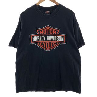 ハーレーダビッドソン(Harley Davidson)の古着 00年代 ハーレーダビッドソン Harley-Davidson HANES モーターサイクル バイクTシャツ USA製 メンズXL /eaa382791(Tシャツ/カットソー(半袖/袖なし))