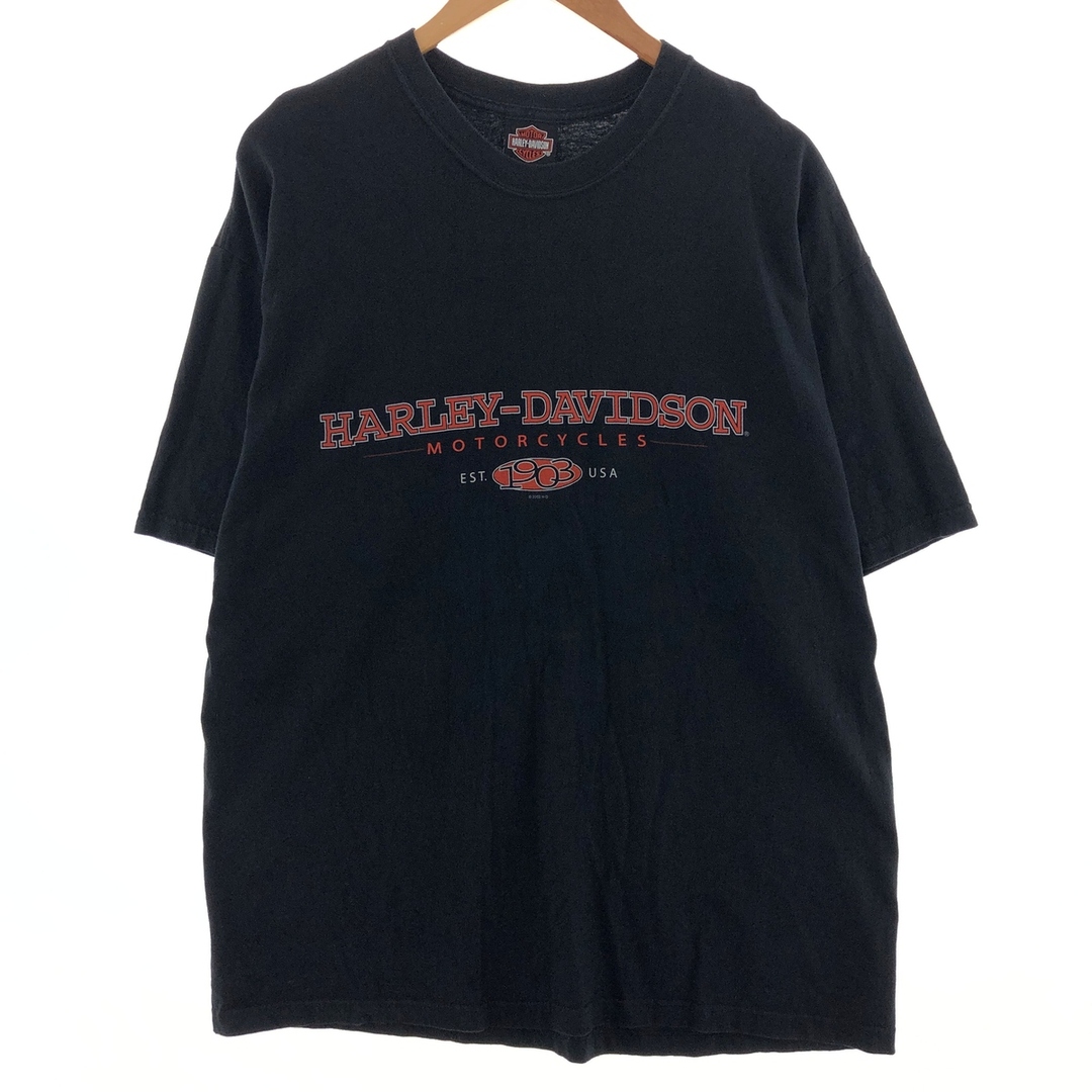 Harley Davidson(ハーレーダビッドソン)の古着 00年代 ハーレーダビッドソン Harley-Davidson HANES モーターサイクル バイクTシャツ USA製 メンズXL /eaa382806 メンズのトップス(Tシャツ/カットソー(半袖/袖なし))の商品写真