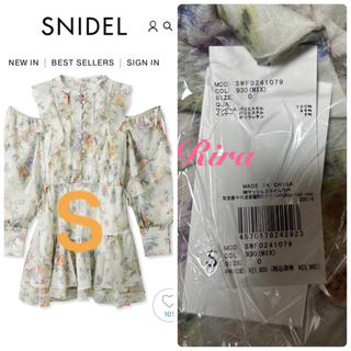 SNIDEL - 新作新品🌷スナイデル プリントフリルシフォンミニワンピース
