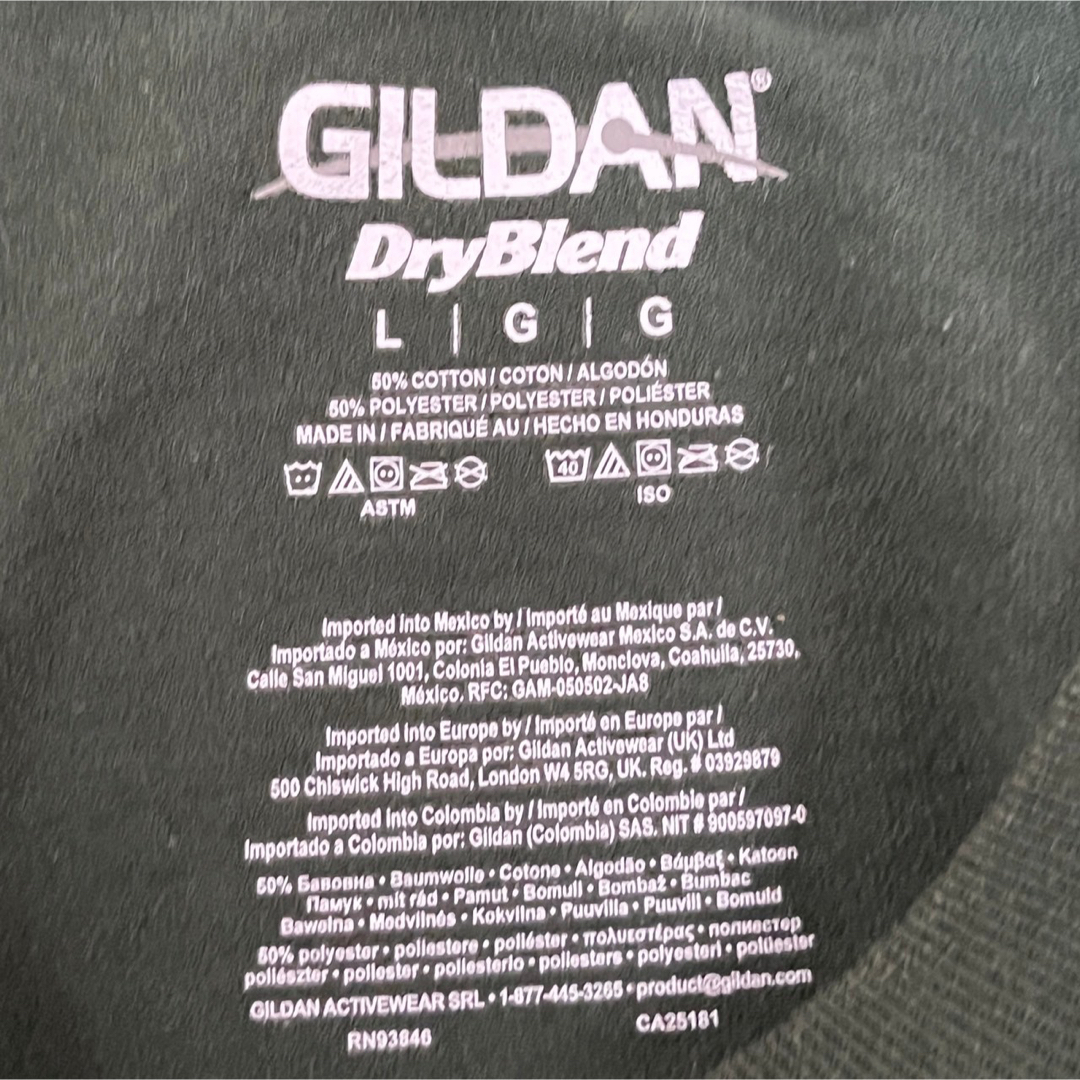 GILDAN(ギルタン)の【ギルダン】長袖TシャツロンT　カレジッロゴ　モスグリーン　バレーボールF4 メンズのトップス(Tシャツ/カットソー(七分/長袖))の商品写真