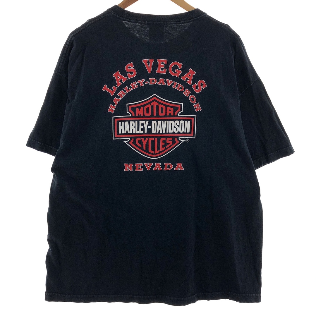 Harley Davidson(ハーレーダビッドソン)の古着 00年代 ハーレーダビッドソン Harley-Davidson モーターサイクル バイクTシャツ メンズXXL /eaa382795 メンズのトップス(Tシャツ/カットソー(半袖/袖なし))の商品写真