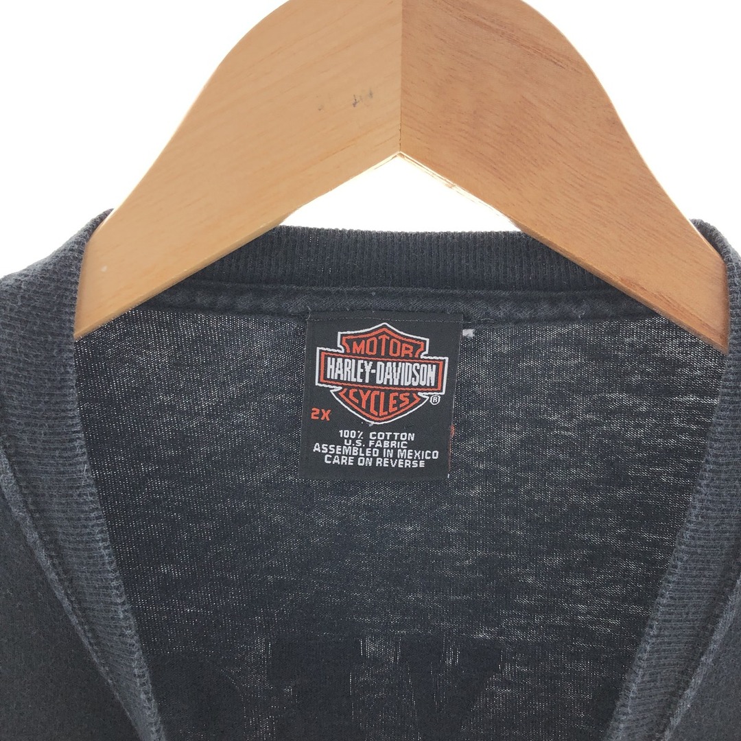 Harley Davidson(ハーレーダビッドソン)の古着 00年代 ハーレーダビッドソン Harley-Davidson モーターサイクル バイクTシャツ メンズXXL /eaa382795 メンズのトップス(Tシャツ/カットソー(半袖/袖なし))の商品写真