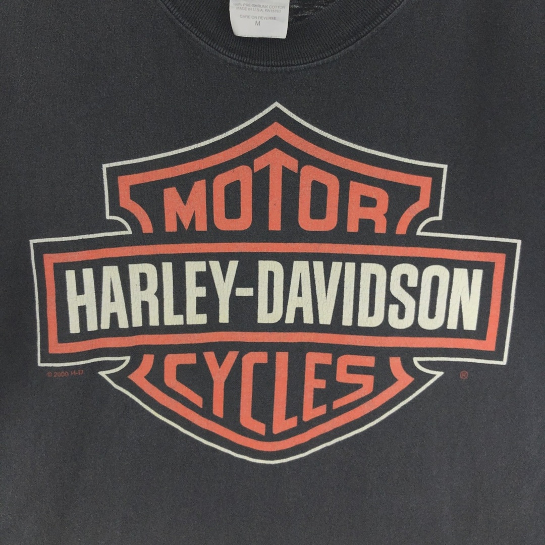 Harley Davidson(ハーレーダビッドソン)の古着 00年代 ハーレーダビッドソン Harley-Davidson HANES モーターサイクル バイクTシャツ USA製 メンズM /eaa390169 メンズのトップス(Tシャツ/カットソー(半袖/袖なし))の商品写真