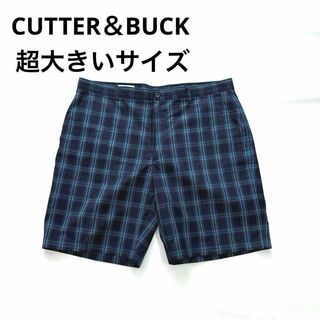 CUTTER & BUCK - 美品❗️カッターアンドバック　大きいサイズ　ゴルフ　ハーフパンツ　チェック柄
