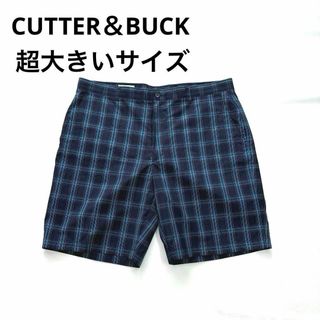 美品❗️カッターアンドバック　大きいサイズ　ゴルフ　ハーフパンツ　チェック柄