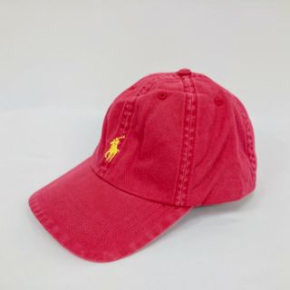 ポロラルフローレン(POLO RALPH LAUREN)のPOLO RALPH LAUREN ポロラルフローレン コットンチノキャップ 赤(キャップ)