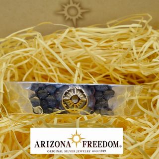 アリゾナフリーダム(ARIZONA FREEDOM)の美品 Arizona Freedom 槌目ブレスレット台付太陽神（K18）(ブレスレット)