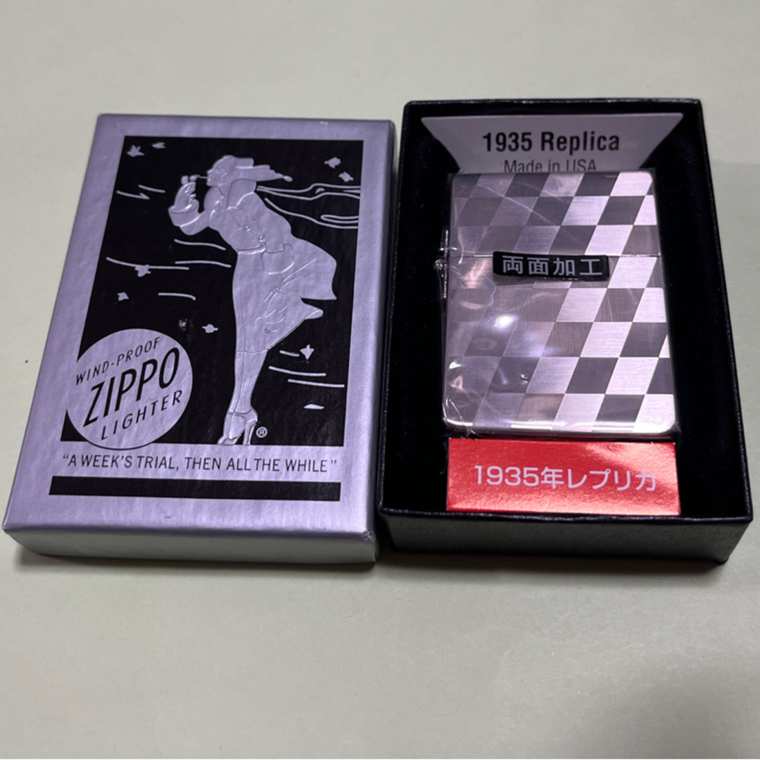 【値下げ】Zippo ジッポー CHECK 市松模様 1935CH-SS2 メンズのファッション小物(タバコグッズ)の商品写真