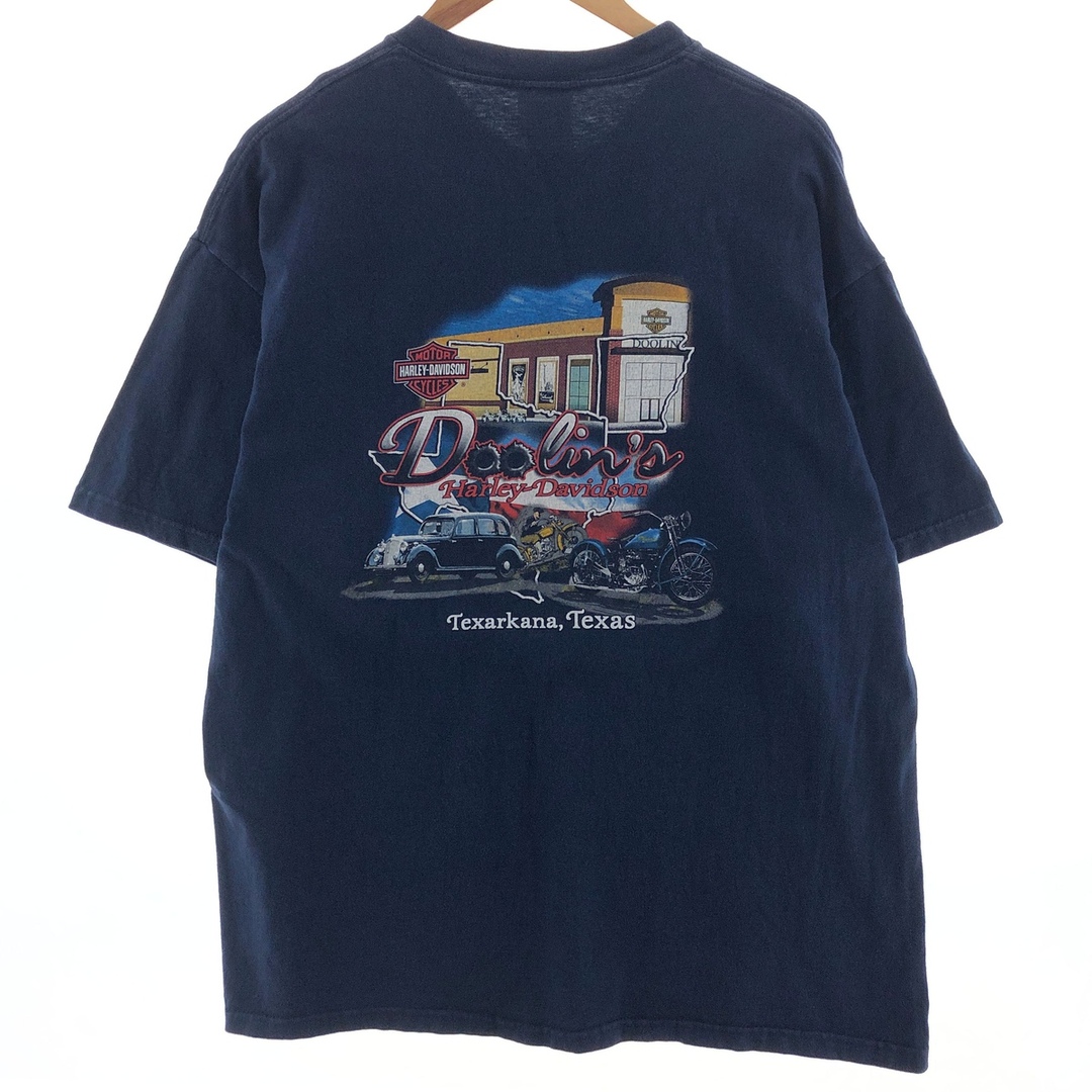 Harley Davidson(ハーレーダビッドソン)の古着 00年代 ハーレーダビッドソン Harley-Davidson HANES モーターサイクル バイクTシャツ USA製 メンズXL /eaa390163 メンズのトップス(Tシャツ/カットソー(半袖/袖なし))の商品写真