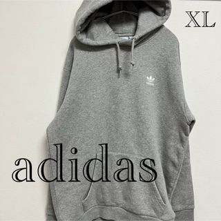 アディダス(adidas)の【極美品】アディダス adidas メンズパーカー グレー XL(パーカー)