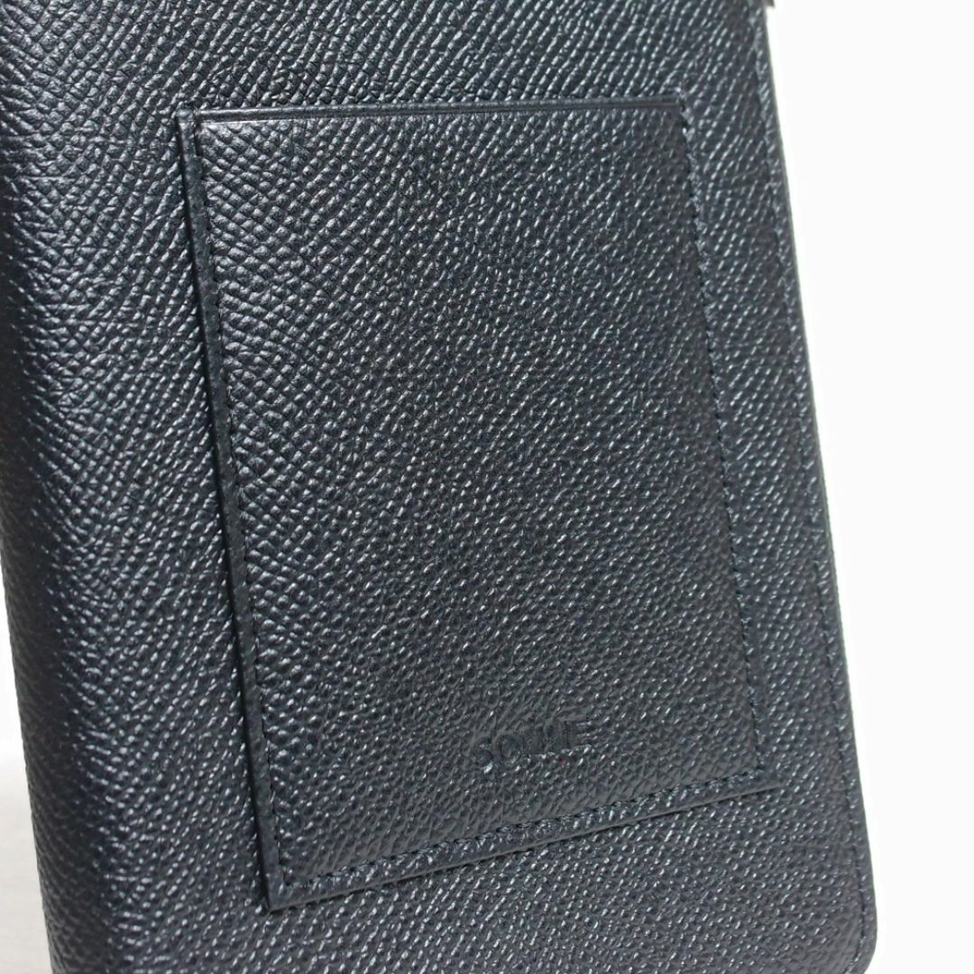 SONNE(ゾンネ)の新品 SONNE スマホショルダーバッグ レザー CLAUDIO ブラック メンズのバッグ(ショルダーバッグ)の商品写真