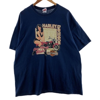 ハーレーダビッドソン(Harley Davidson)の古着 ハーレーダビッドソン Harley-Davidson BRAVADO モーターサイクル バイクTシャツ メンズXXL /eaa382801(Tシャツ/カットソー(半袖/袖なし))