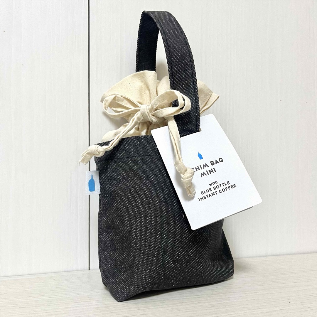 Blue Bottle Coffee(ブルーボトルコーヒー)の新品♡ブルーボトルコーヒー デニムバッグ 巾着セット オンライン完売 レア レディースのバッグ(エコバッグ)の商品写真